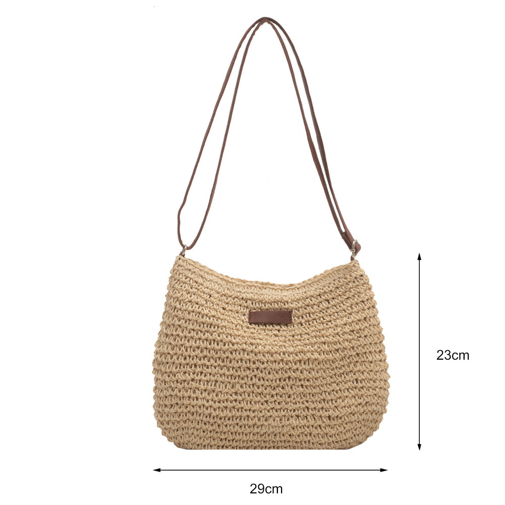 Women’s Straw Tote Shoulder Bag in 2 Colors - Wazzi's Wear