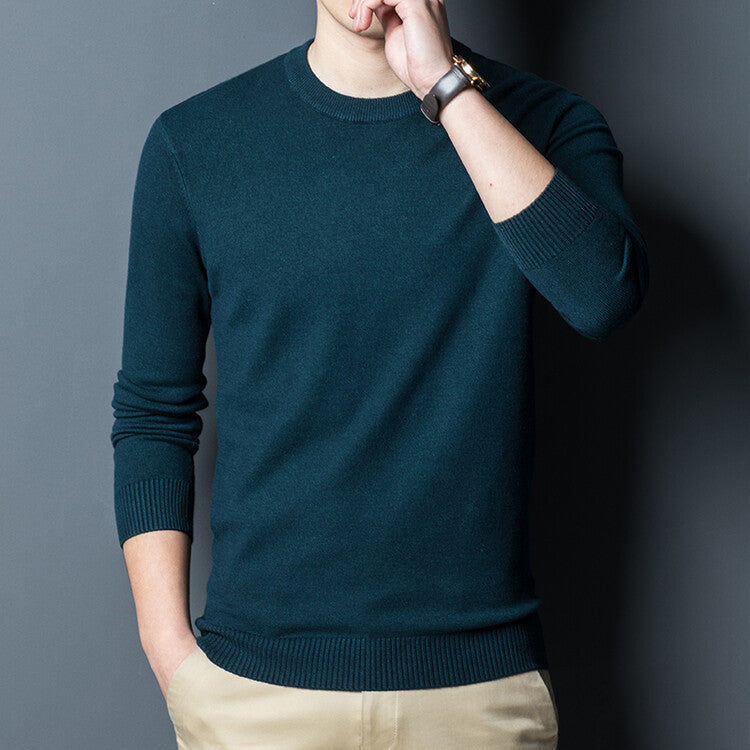 Men's Round Neck Thin Knitted Sweater