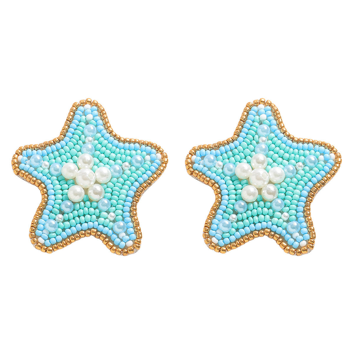 Bead Diamond Turtle Starfish Bird Shell Beaded Earrings