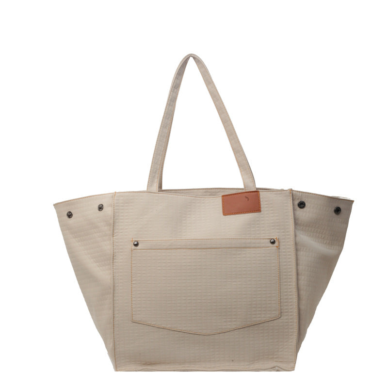 Womens Stylish High-Capacity One-Shoulder Canvas Bag