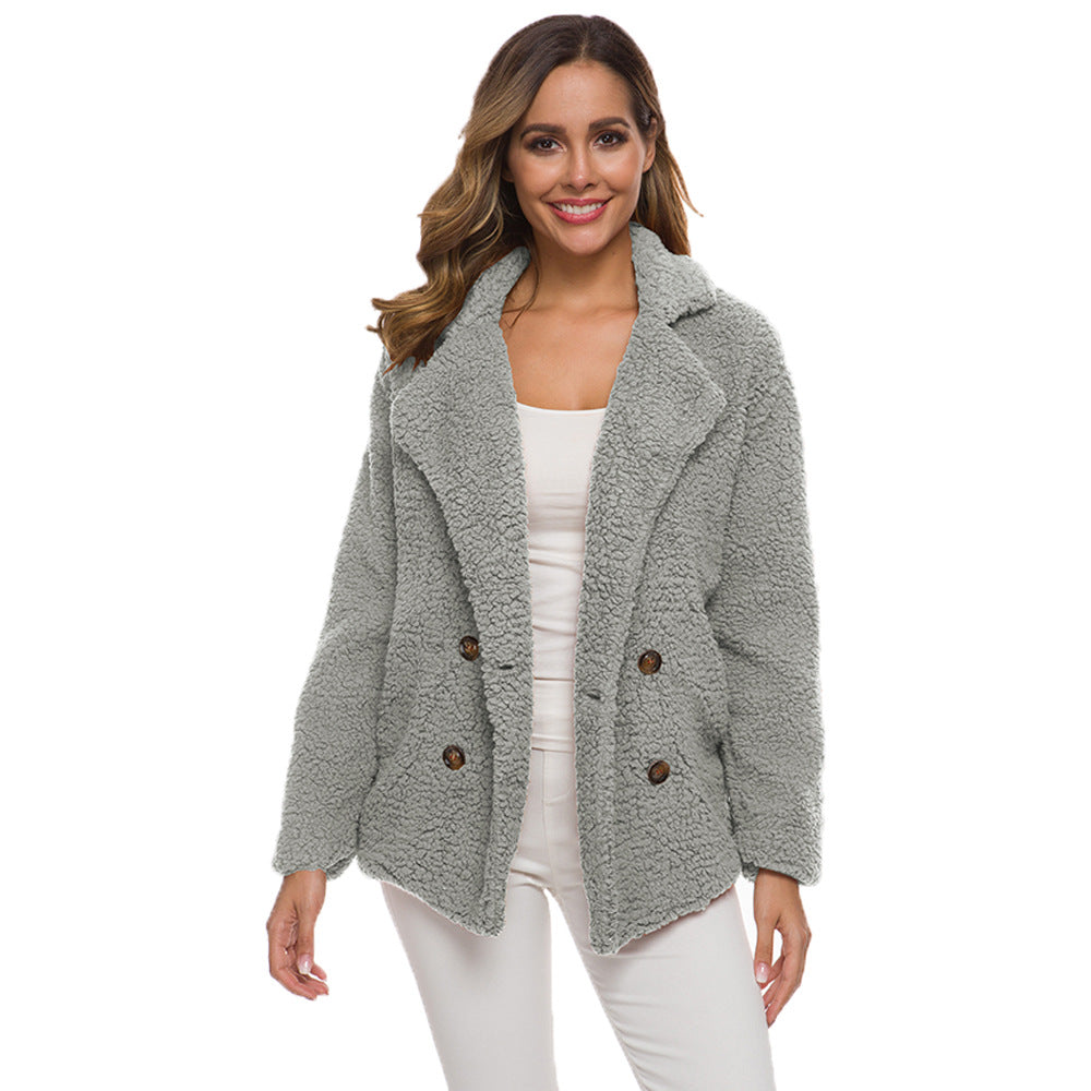 Women’s Fleece Sweater Jacket in 12 Colors S-5XL - Wazzi's Wear