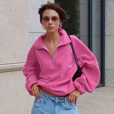 European And American Fashion Women's Wear Lamb Wool Tops