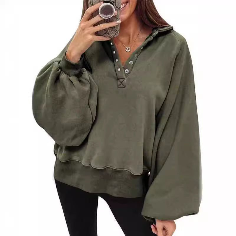 Women's Fashionable Sporty Drop-Shoulder Pullover Jacket