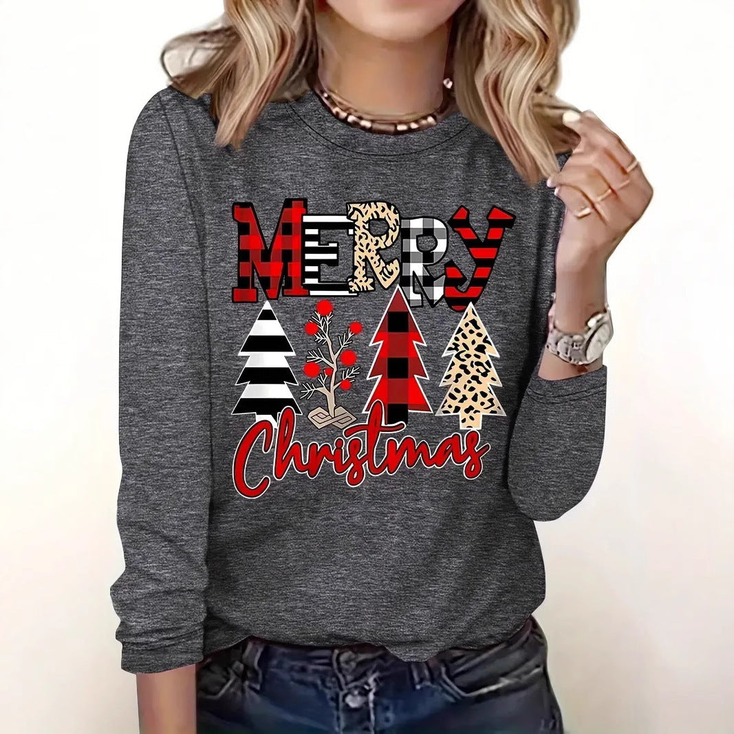 Women's Christmas Crew Neck Casual Sweater