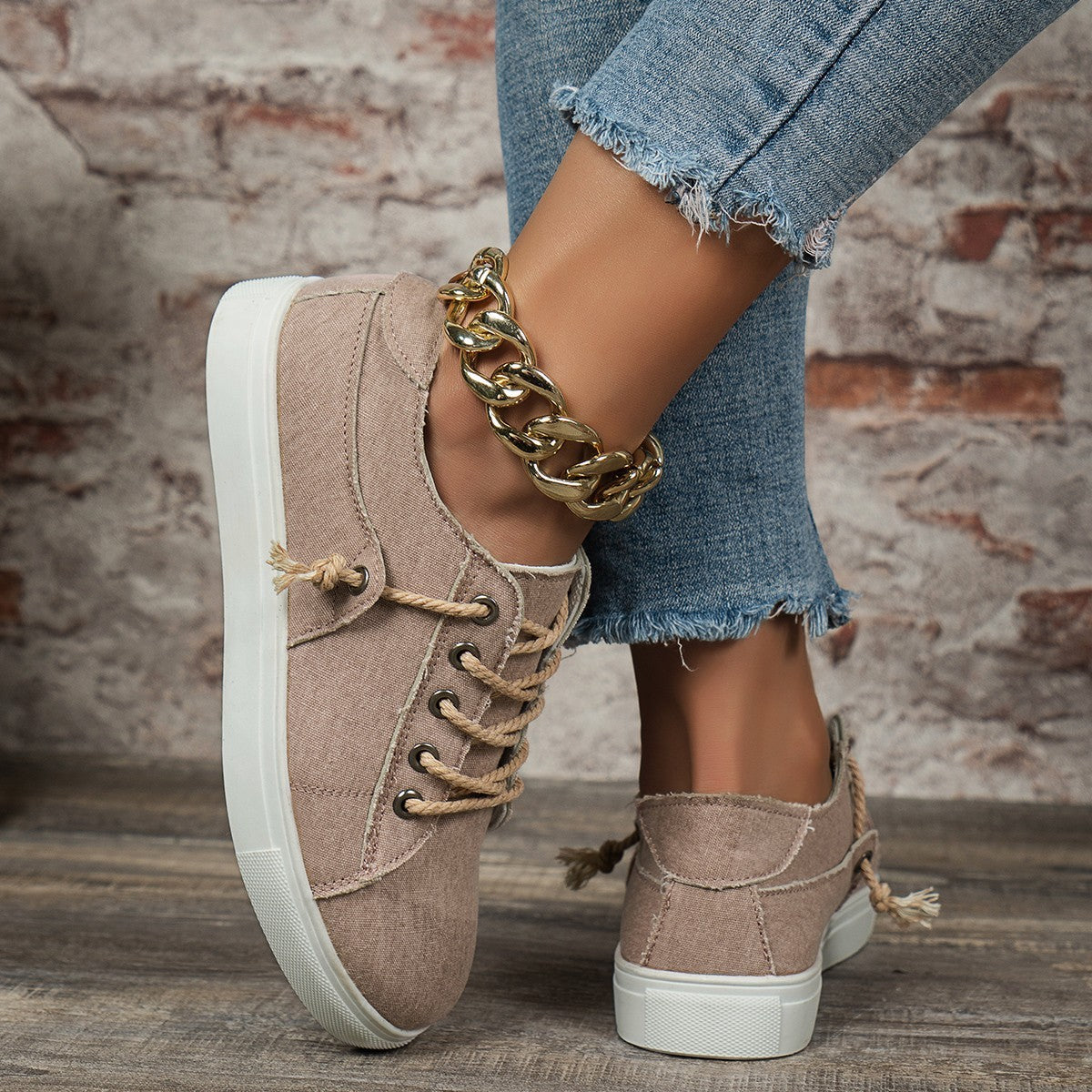 Women’s Denim Low Top Sneakers