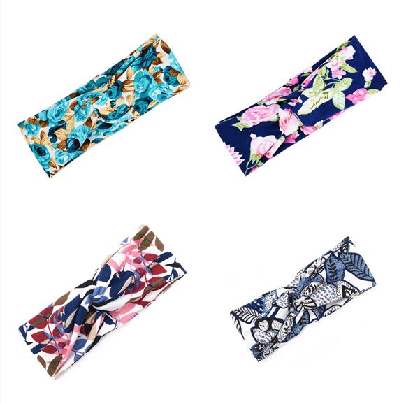 Women’s Floral Boho Headband in 12 Colors - Wazzi's Wear