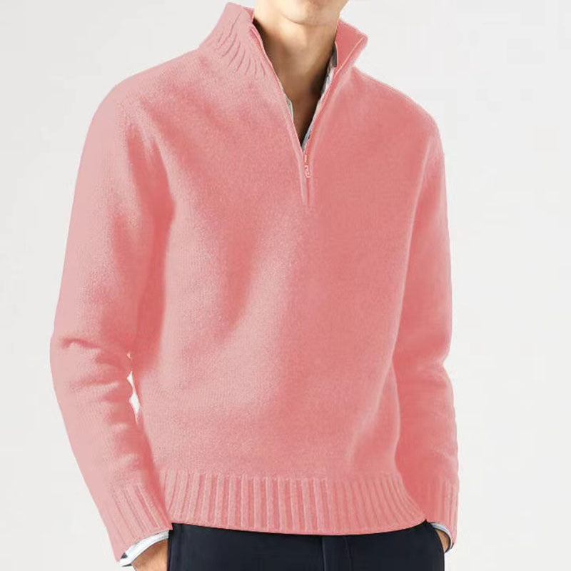 Thick Half-Zip Long Sleeve Men’s Sweater