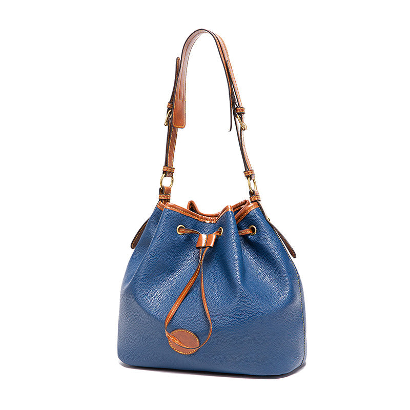 Women’s Large Capacity Bucket Bag with Drawstring in 6 Colors