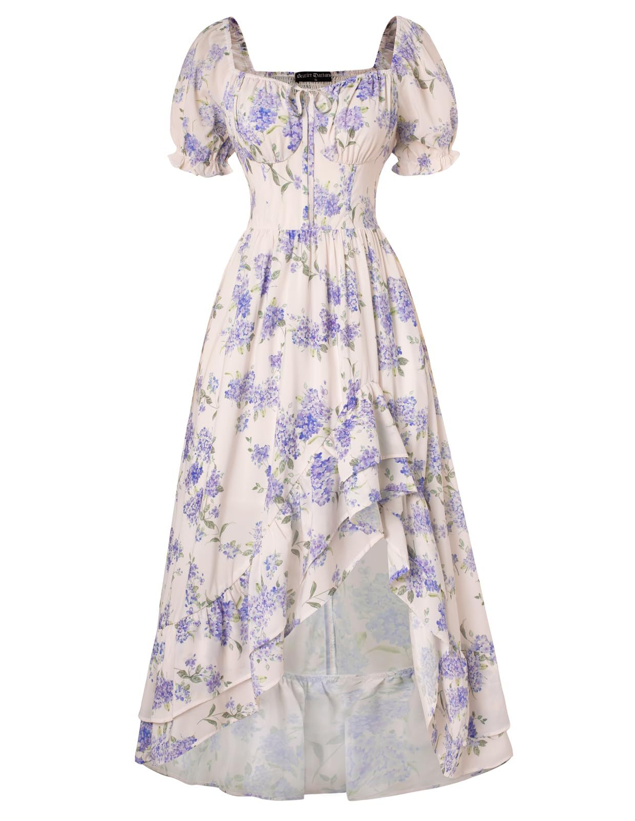 French-style Floral Print Slim-fit Slip Dress For Women