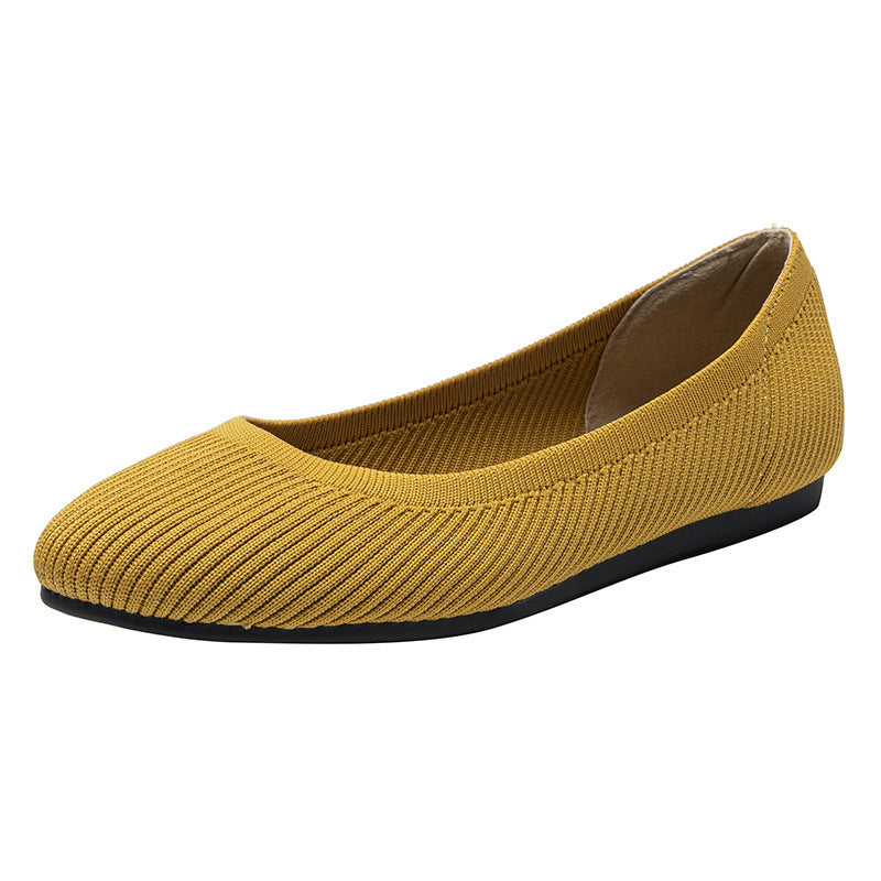 Women’s Solid Color Slip On Flats with Round Toe