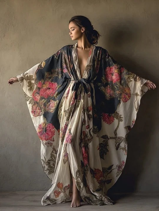 Cross-Border 3D-Printed Womens Robe For Foreign Trade