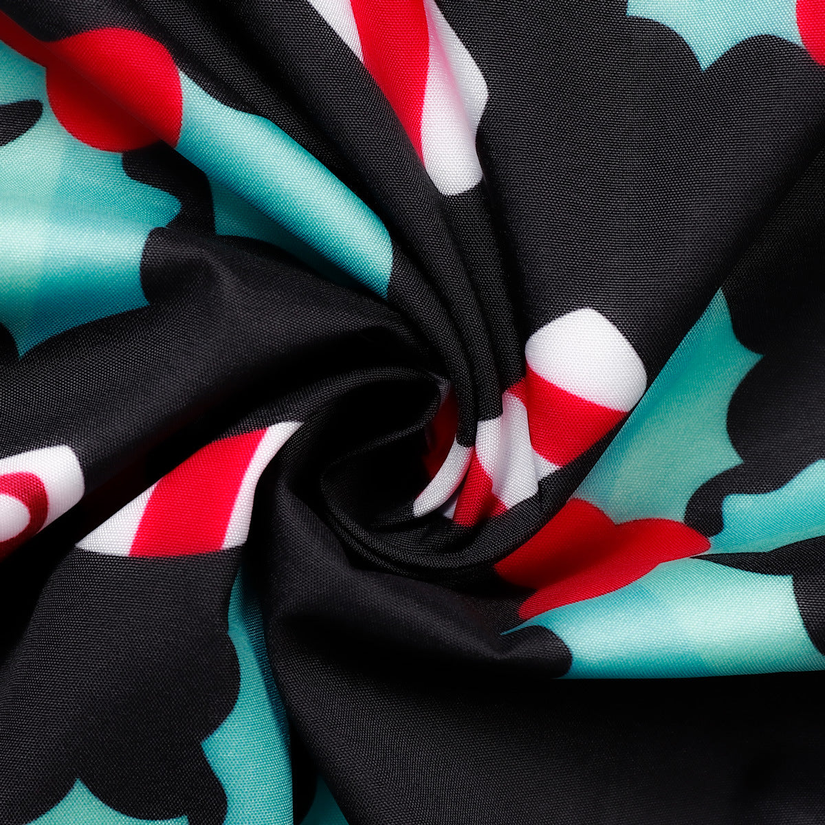 Fashionable Christmas Style Contrast Stitching Lace Dress