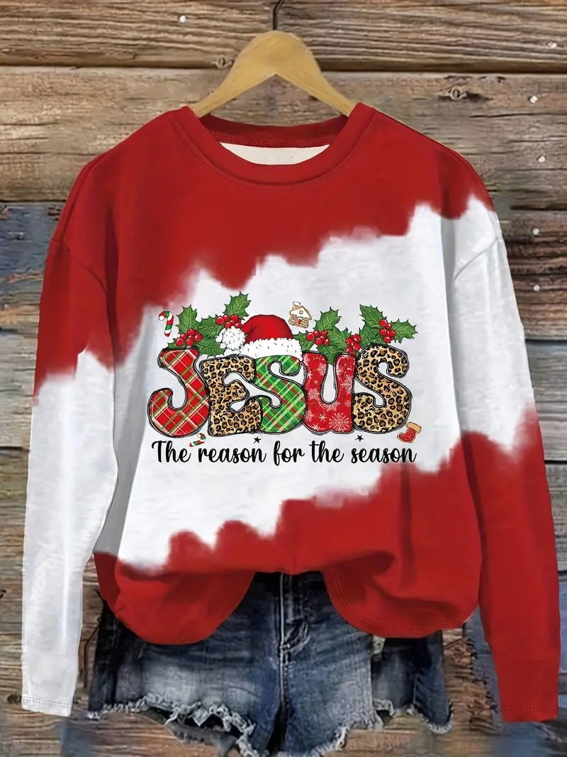Women's Christmas Crew Neck Casual Sweater