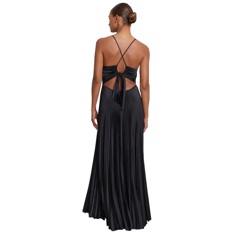 Women's Suspender-Strap Lace-Up Sexy Casual Dress