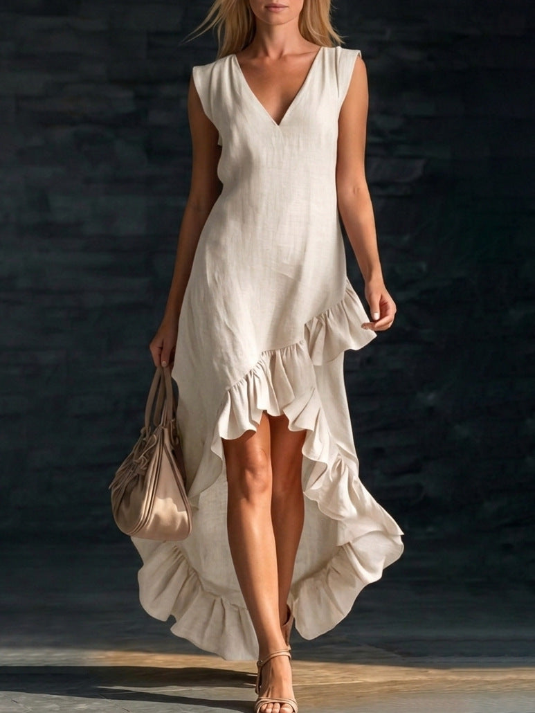 New Cotton-linen Long Dress For Women