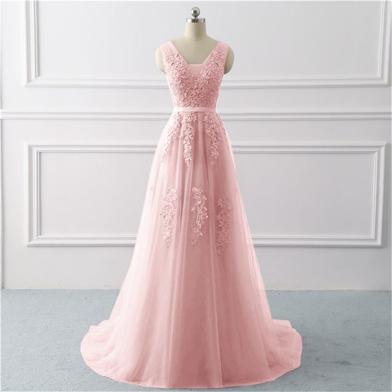 Women’s Lace Sleeveless Floor Length Evening Prom Dress in 2 Colors Sizes 2-16 - Wazzi's Wear