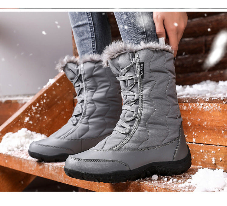 Women’s Plush Mid-Calf Snow Boots in 5 Colors - Wazzi's Wear