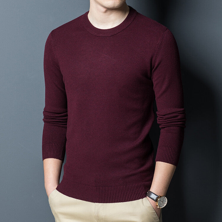 Men's Round Neck Thin Knitted Sweater