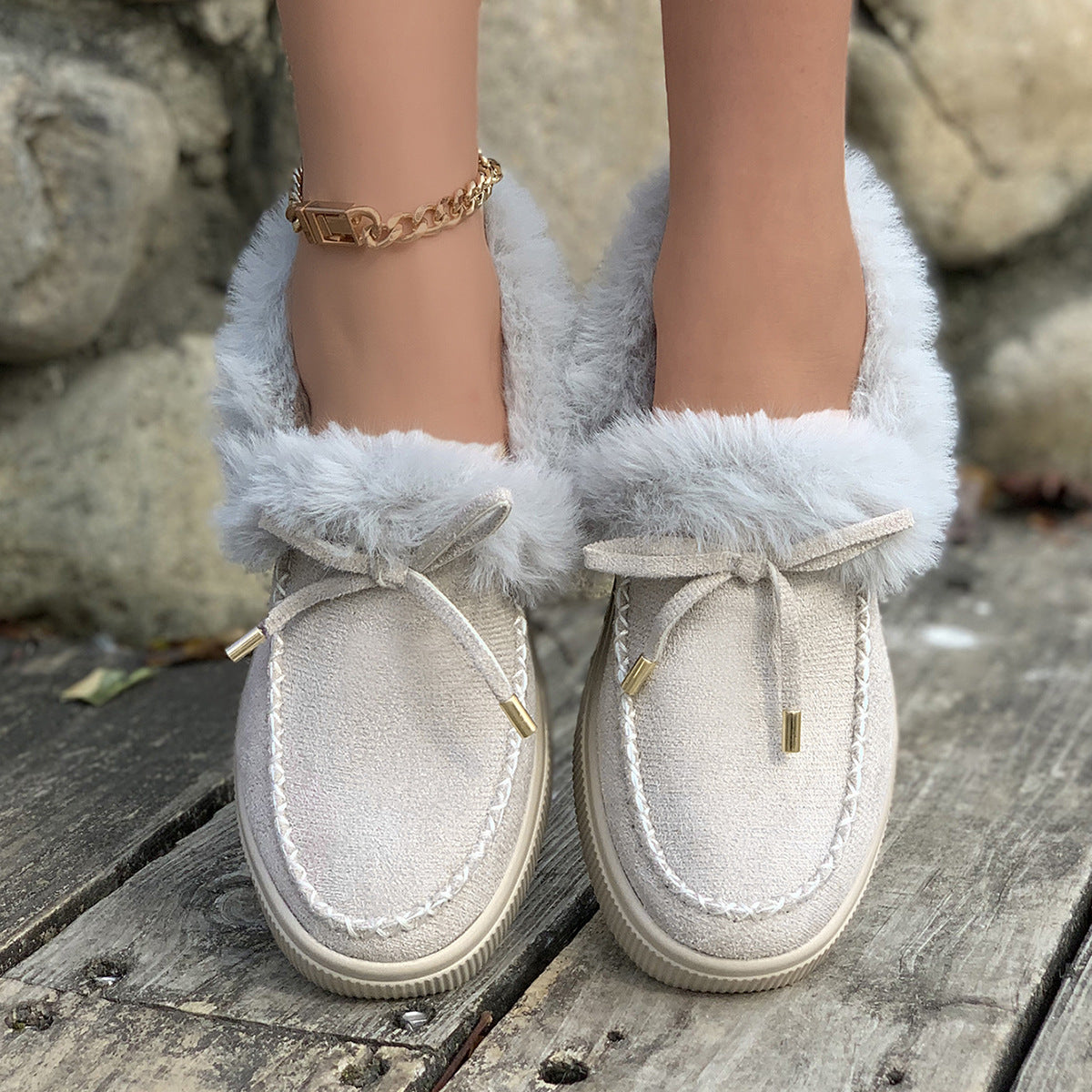 Women’s Plush Suede Platform Slippers