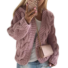 Load image into Gallery viewer, Women&#39;s Twist Knit Cardigan Sweater in 5 Colors S-XL - Wazzi&#39;s Wear
