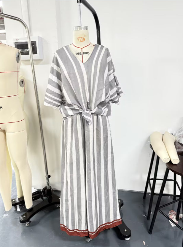 Women's Striped 2 Piece Outfit