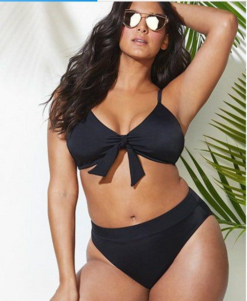 Women’s Plus Size Solid Color Bikini in 3 Colors M-4XL - Wazzi's Wear