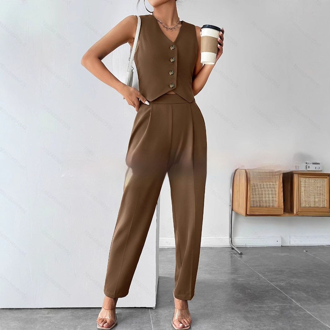Womens Jumpsuit Commuter Slim Fit Suit