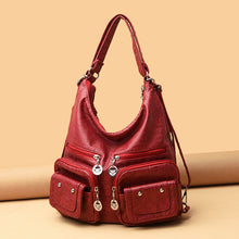 Load image into Gallery viewer, Women&#39;s Soft Leather Shoulder Bag with Multiple Compartments in 4 Colors - Wazzi&#39;s Wear