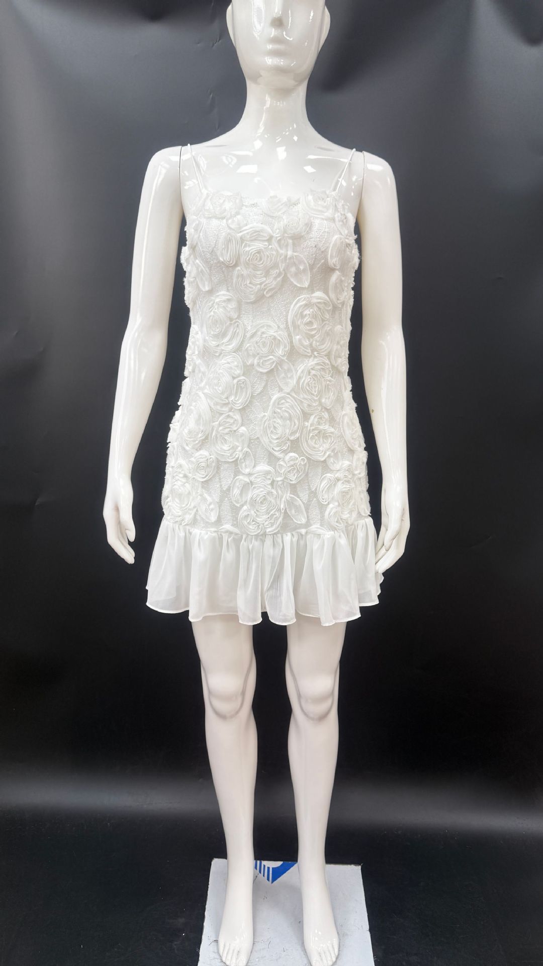 Three-dimensional Flower Patchwork Strap Dress For Women