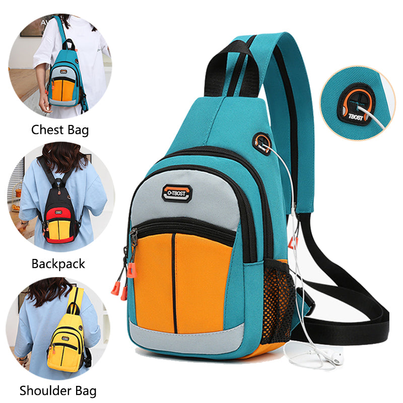Women’s Multifunctional Backpack Shoulder Bag With USB Design in 8 Colors - Wazzi's Wear