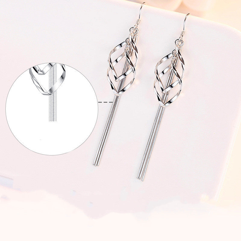 Silver Hypoallergenic Long Tassel Earrings - Wazzi's Wear