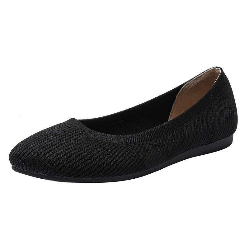 Women’s Solid Color Slip On Flats with Round Toe