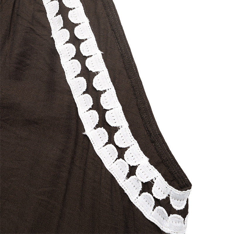 Resort-style Flared Halter Neck Dress