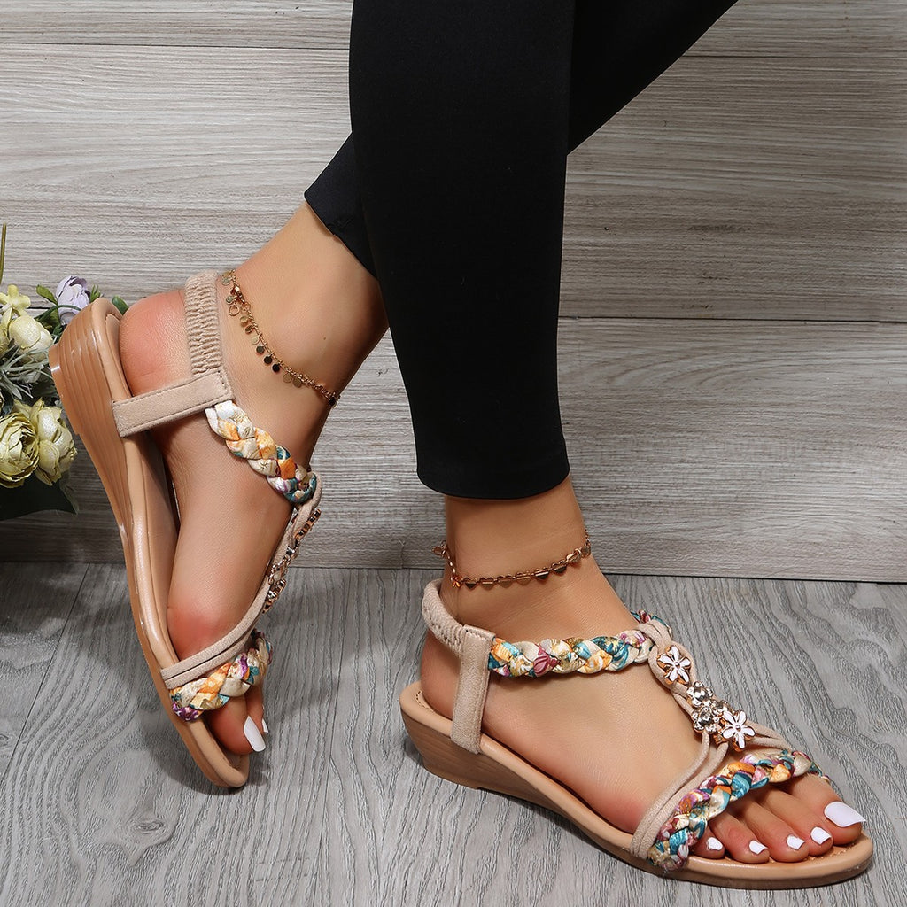 Women's Open Toe Bohemian Sandals in 2 Colors - Wazzi's Wear