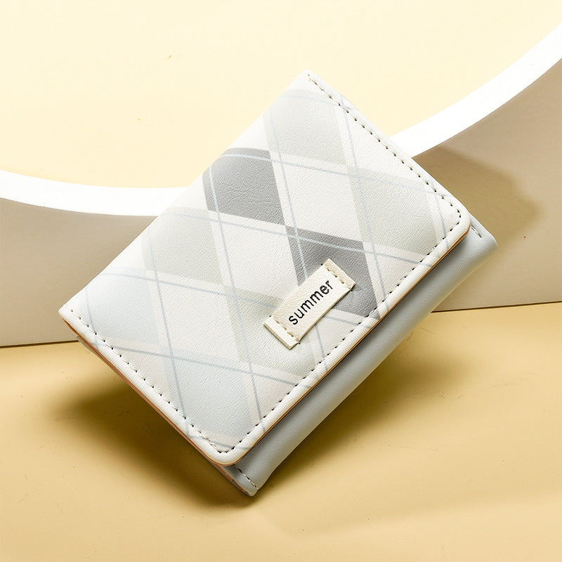 Women's Plaid Folding Wallet in 3 Colors - Wazzi's Wear