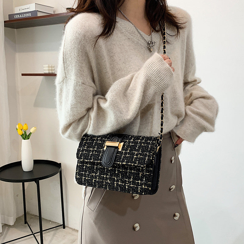 Women’s Woolen Shoulder Messenger Bag in 2 Colors - Wazzi's Wear