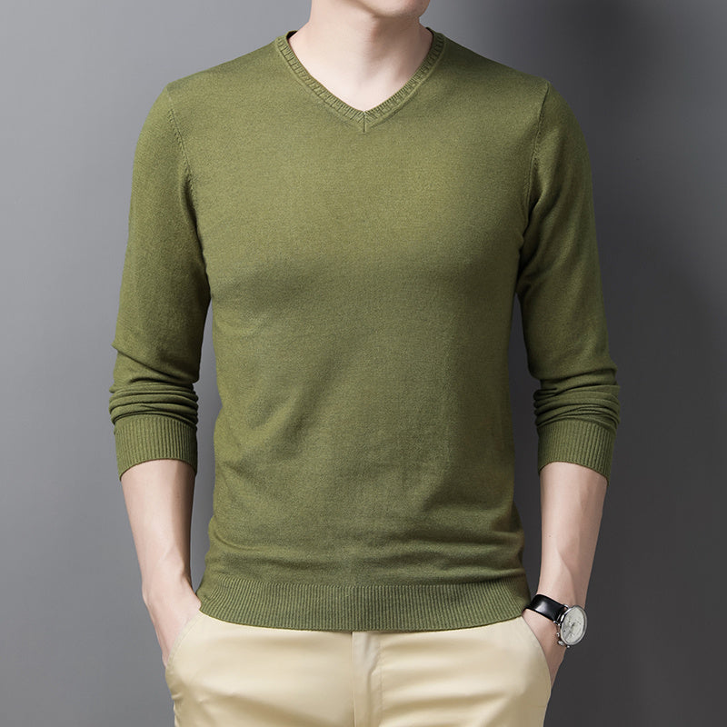 Men's Round Neck Thin Knitted Sweater