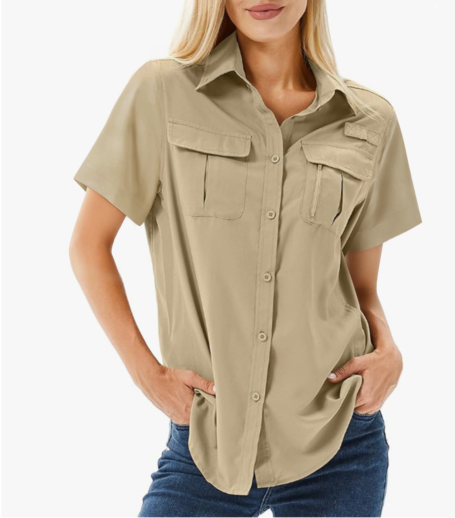 Multi-pocket Breathable UV-protective Lightweight Outdoor Shirt