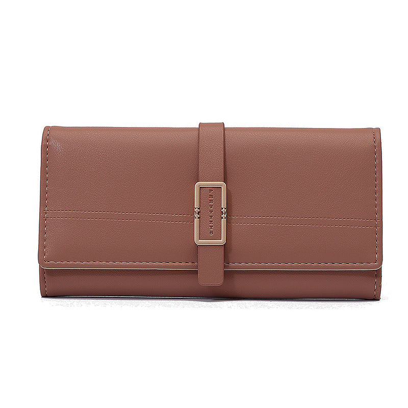 Women’s Solid Colour Tri-Fold Clutch Wallet