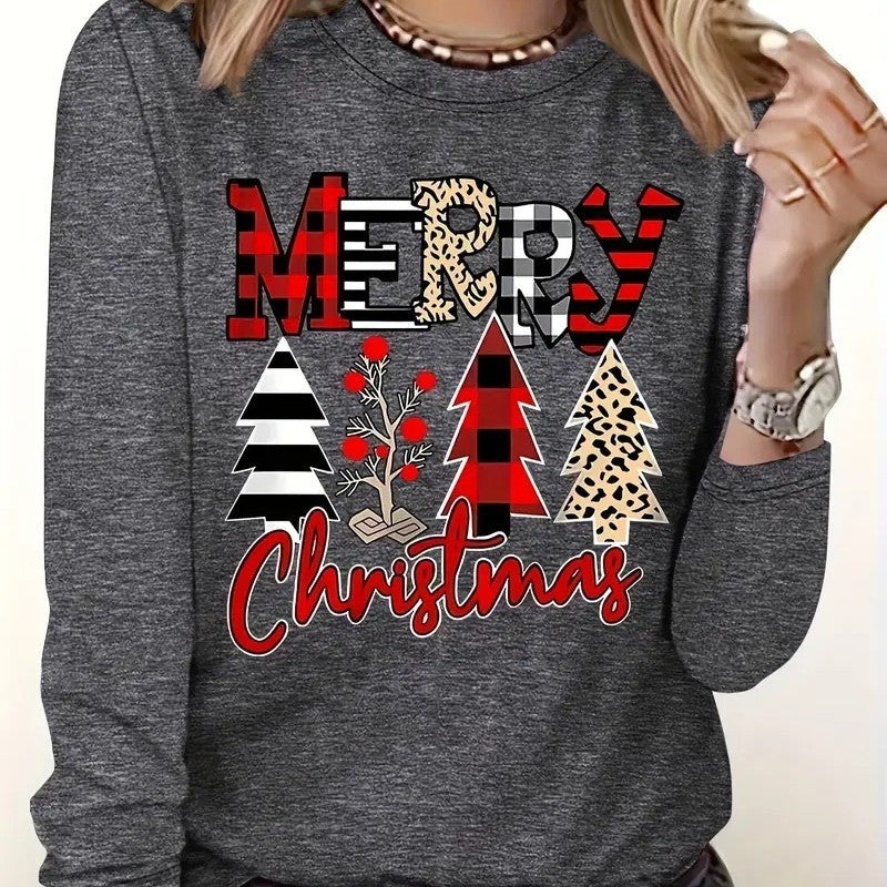 Women's Christmas Crew Neck Casual Sweater