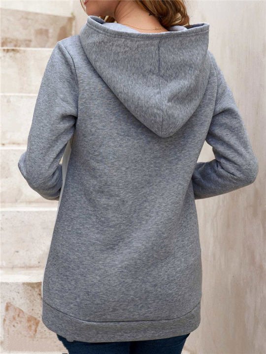 Women's Mid-Length Colorblock Hoodie