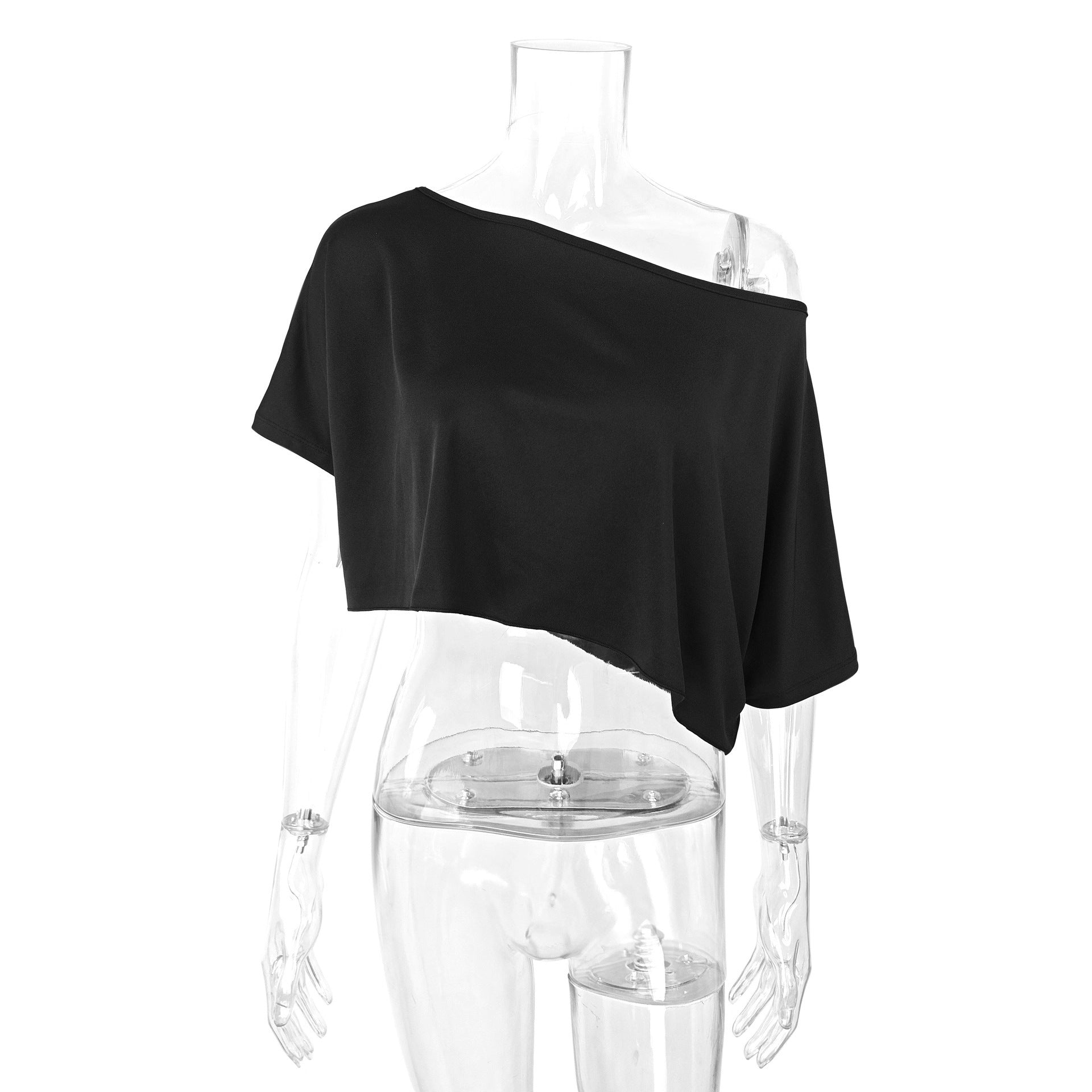 Elegant Off-shoulder Neckline T-shirt Top