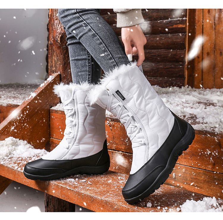 Women’s Plush Mid-Calf Snow Boots in 5 Colors - Wazzi's Wear
