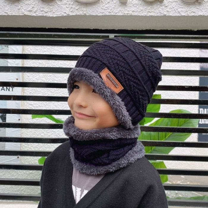 Unisex Fleece-Lined Toque with Matching Neck Warmer