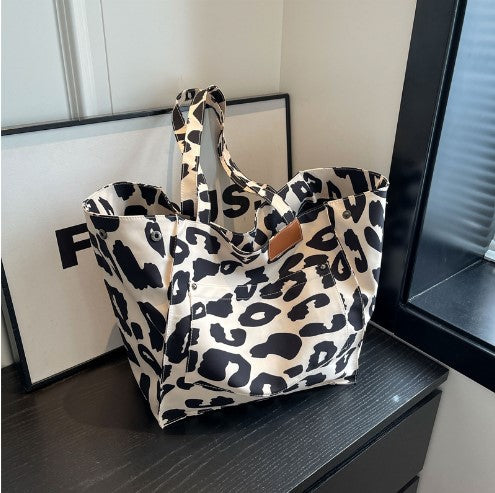 Womens Stylish High-Capacity One-Shoulder Canvas Bag