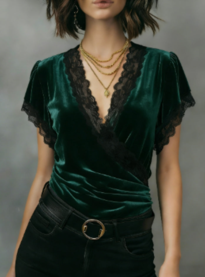 Polyester Women's Short Sleeved Shirt