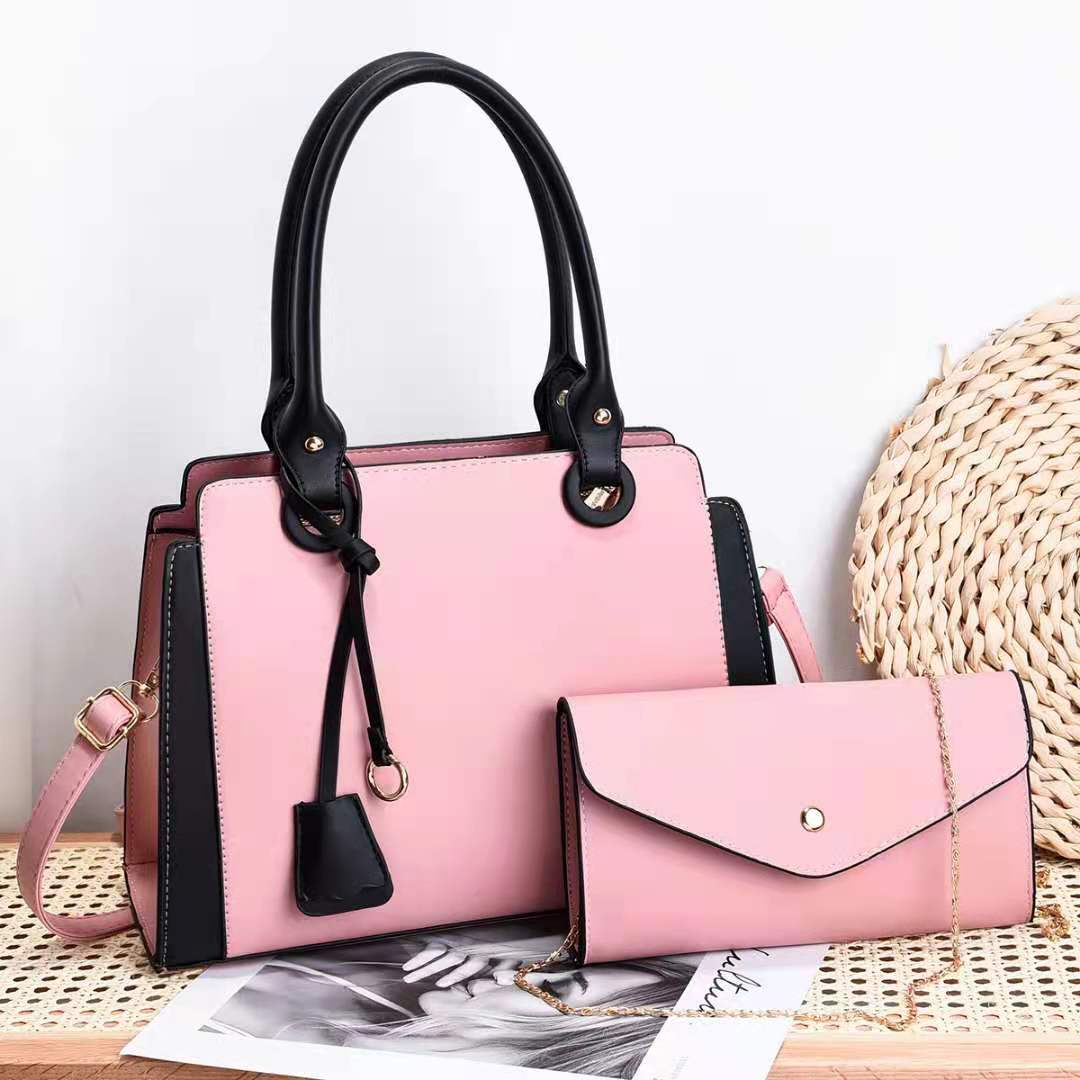 Women's 2-Piece Fashion Hand Bag Set in 6 Colors - Wazzi's Wear