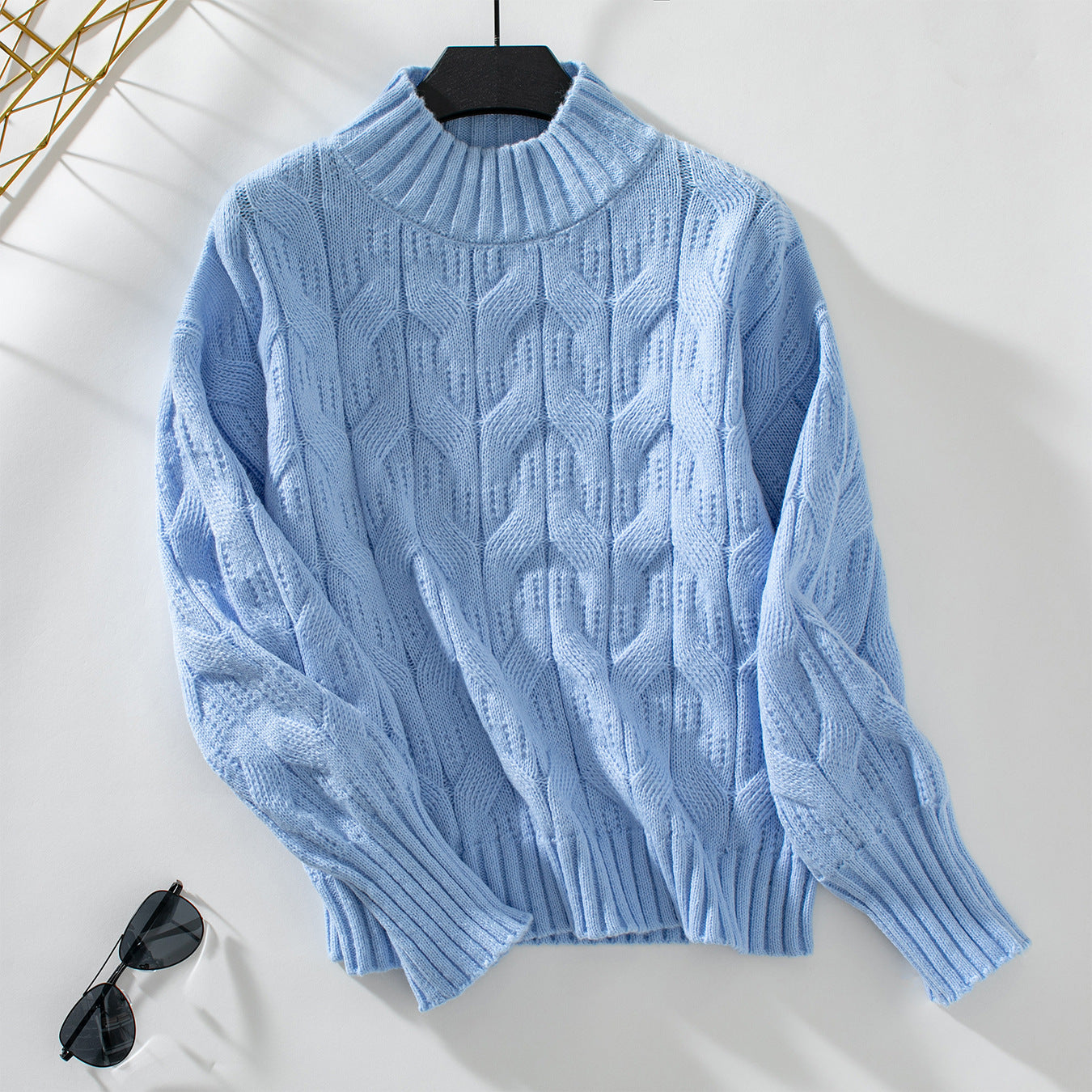 Women's Long Sleeve Mock Neck Sweater