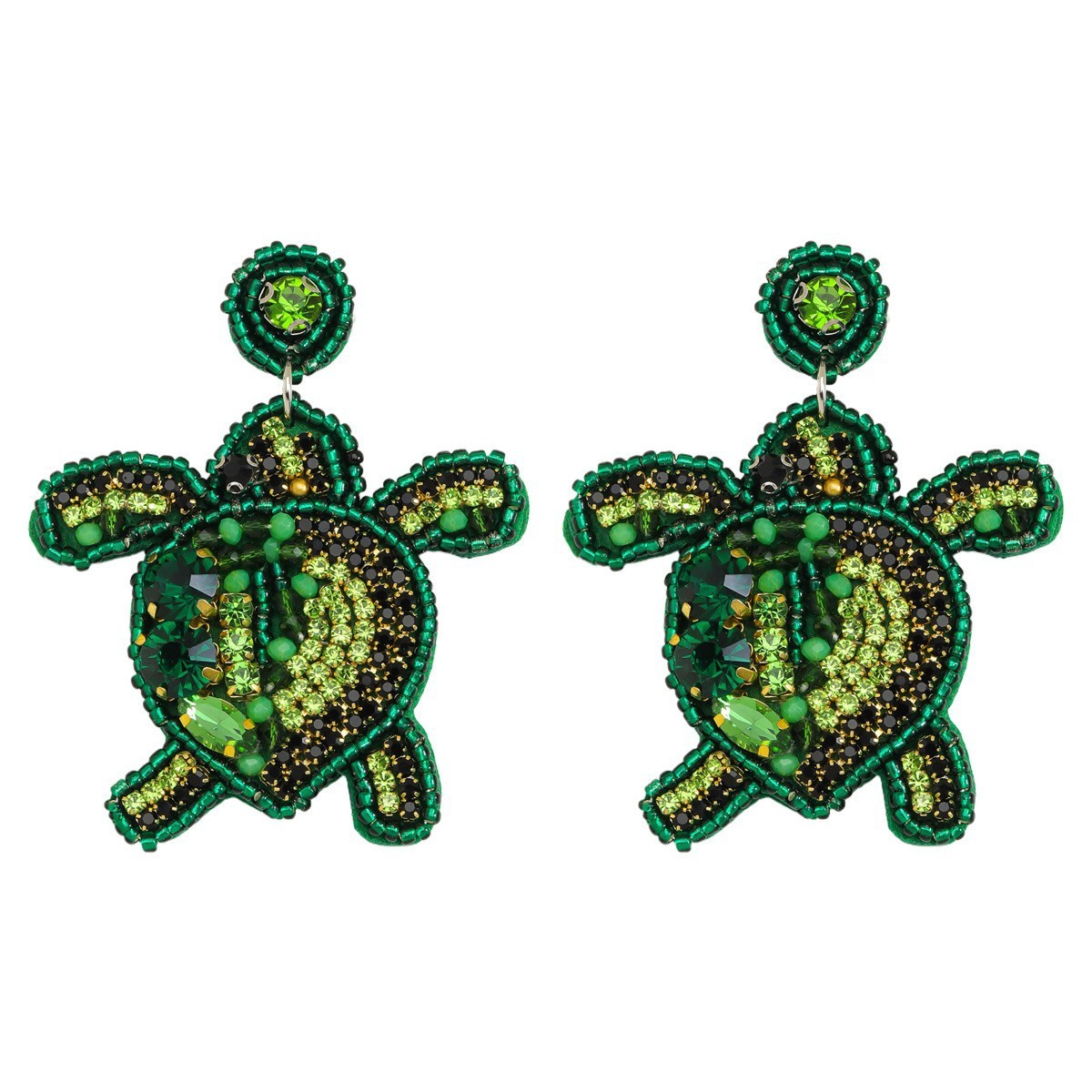 Bead Diamond Turtle Starfish Bird Shell Beaded Earrings