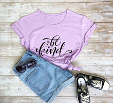 Load image into Gallery viewer, Women’s Be Kind Short Sleeve Top in 15 Colors S-3XL - Wazzi&#39;s Wear